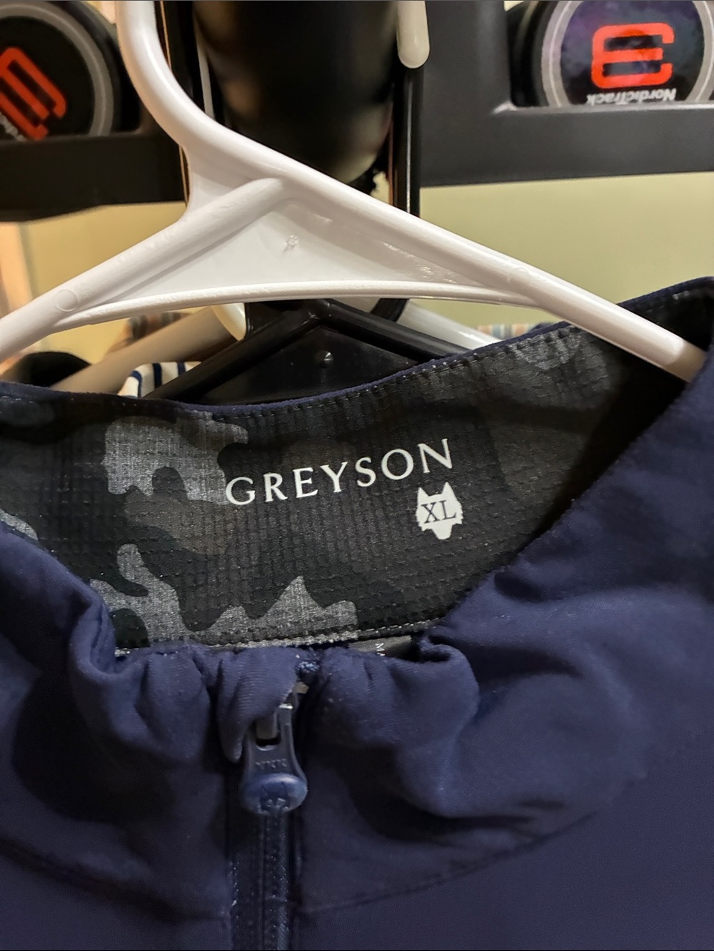Greyson Navy Performance Jacket with Subtle Camouflage Lining